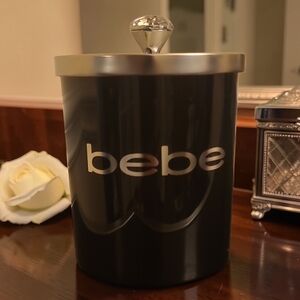 Bebe Black Candle with Silver/Gem Lid - 15oz